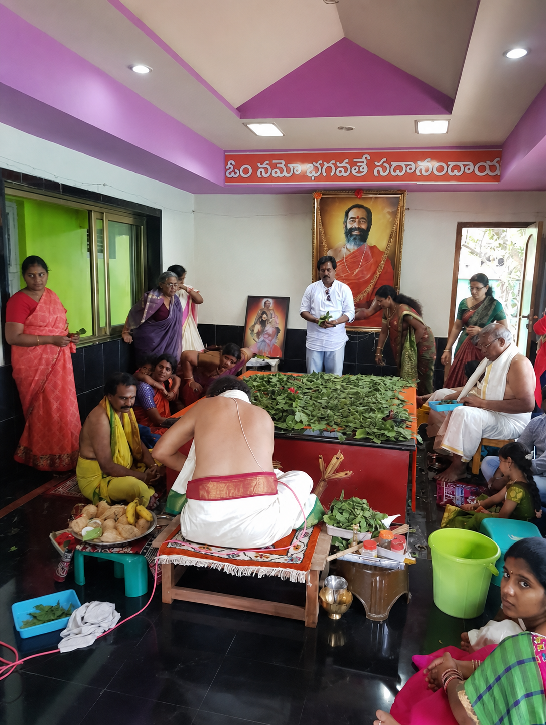 Special puja at the Guru Adhistanam